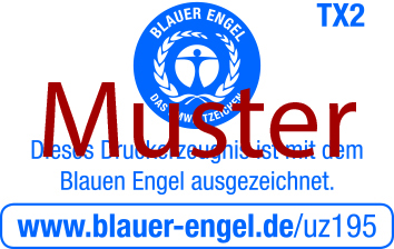 Blauer Engel für Druckerzeugnisse DE-UZ 195