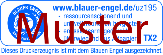 Logovarianten Blauer Engel Muster 1